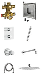 Silhouet HS 1 - takduschpaket med dold rördragning krom (Utgått )