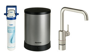 Instant kogende køkkenarmatur steel