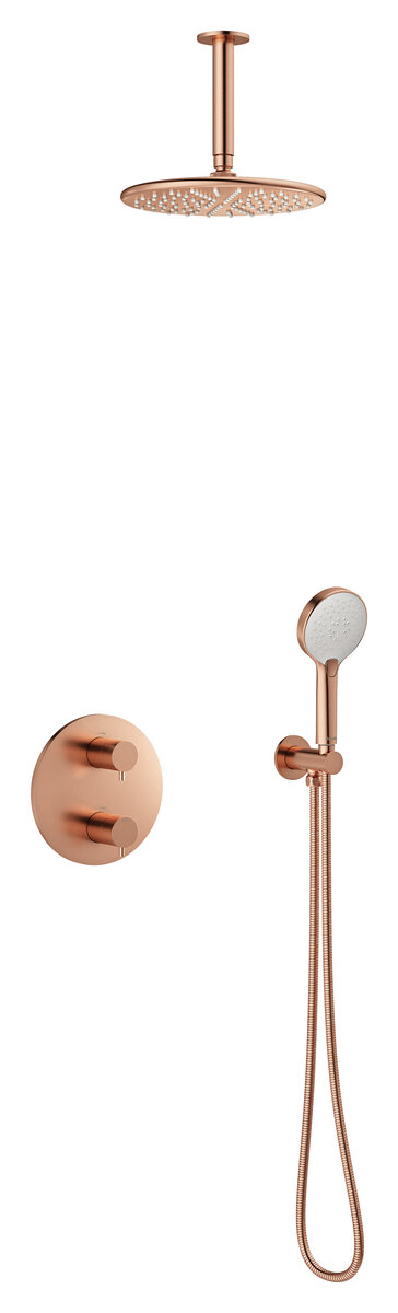 Silhouet HS2 - concealed shower system brushed copper
