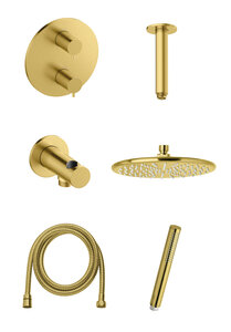 Merkur Osier HS 2 - concealed shower system (Brushed Brass)