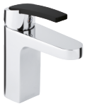 Damixa Slate one-grip basin mixer with pop up waste in chrome/black 