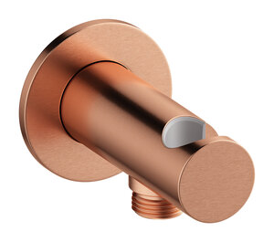 Outlet elbow with shower holder (Brushed Copper)