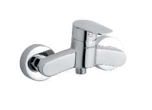  Einhand-Brausebatterie in Chrom.