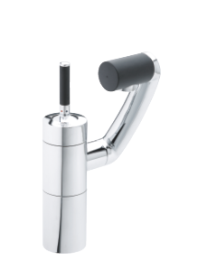 Damixa Arc two grip bidet mixer with pop up waste in chrome/black