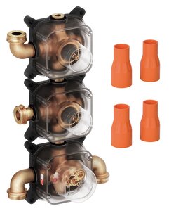 Indbygningsboks med to envejsventiler