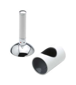 Damixa ARC kappe og greb til køkken- og håndvaskarmaturer i krom/hvid