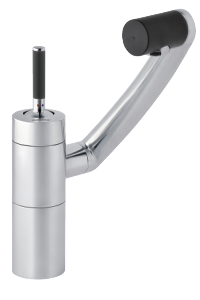 Damixa Arc one grip kitchen tap in steel/black