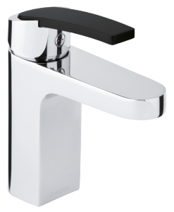 Damixa Slate one-grip basin mixer with pop up waste in chrome/black 