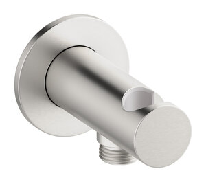 Przyłącze ścienne węża prysznicowego z uchwytem na słuchawkę prysznicową  (Stal)