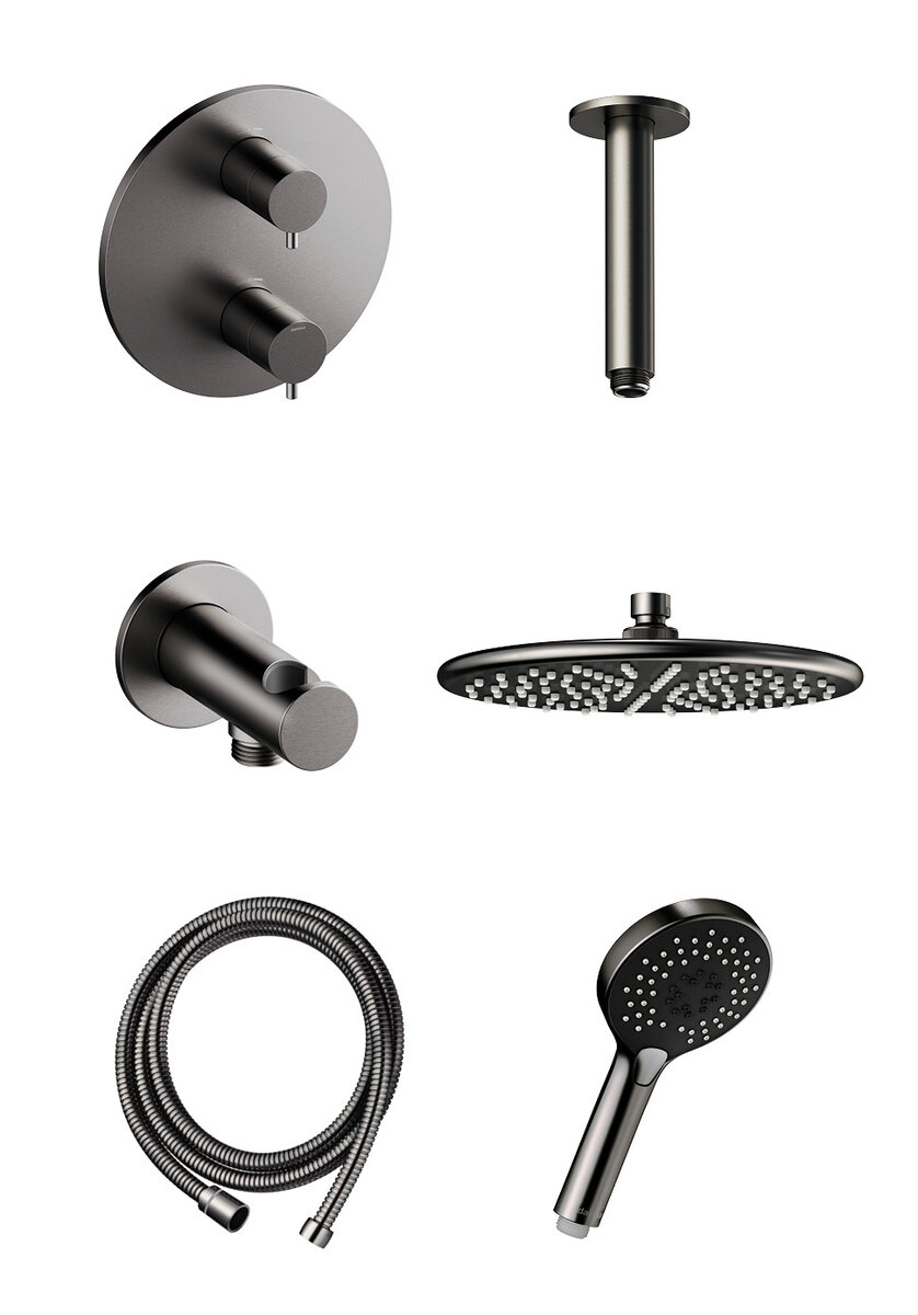 Silhouet HS 2 - UP Thermostat Duschsystem graphit