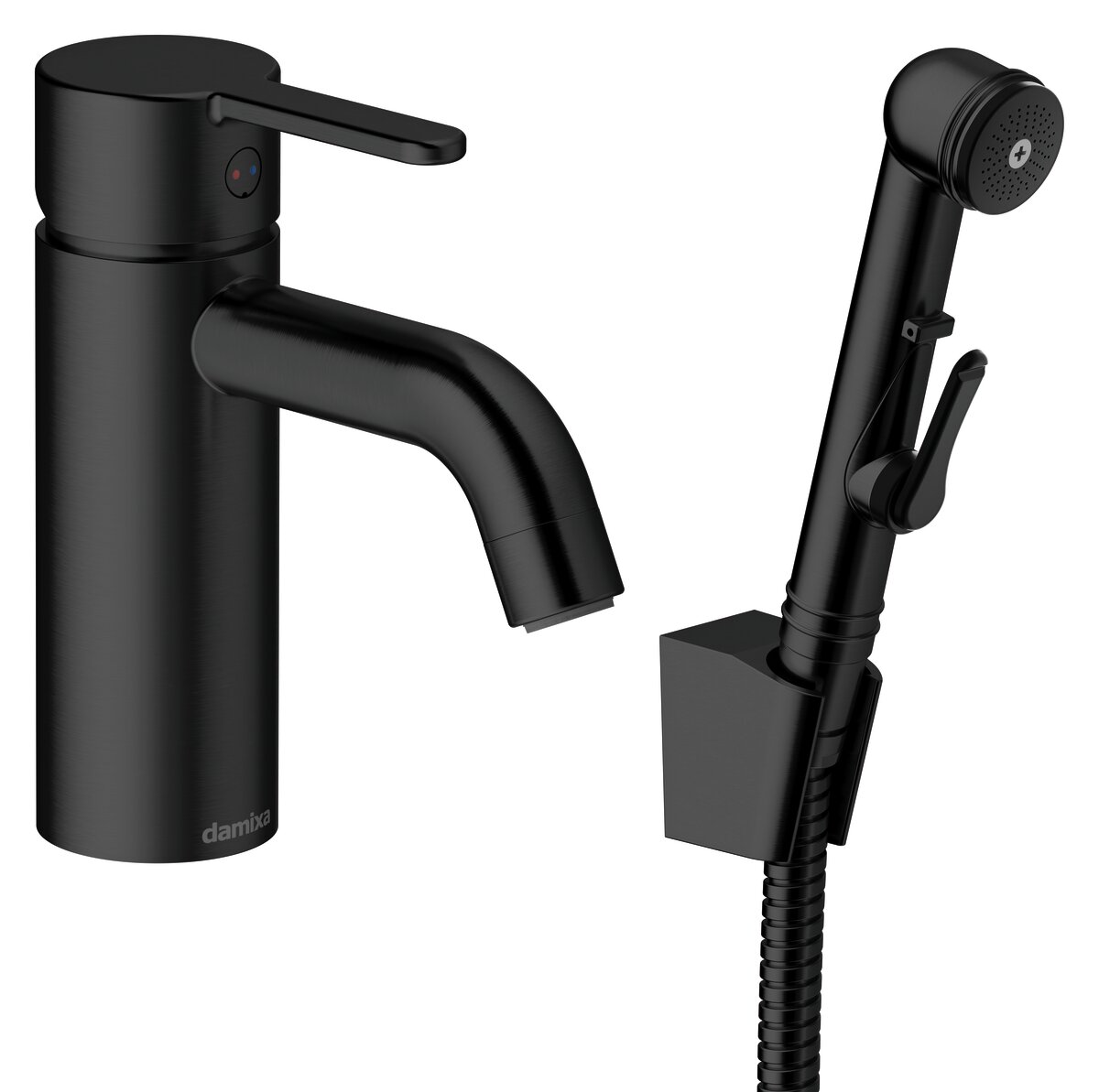 Basin Mixer with sidespray matt black