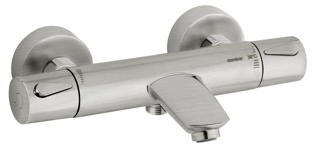 Thermostatic Bath/Shower Mixer steel