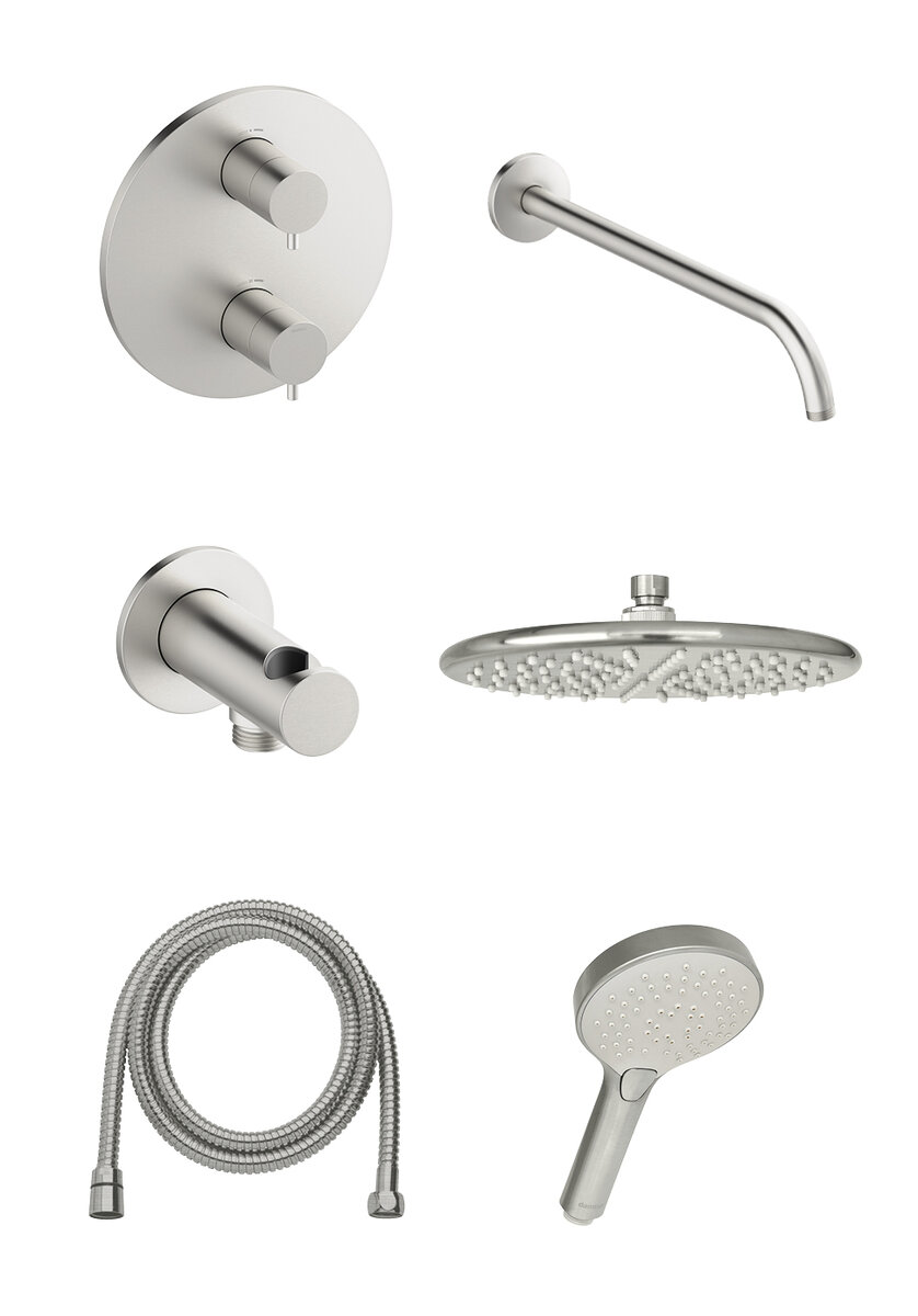 Silhouet HS1 - concealed shower system steel