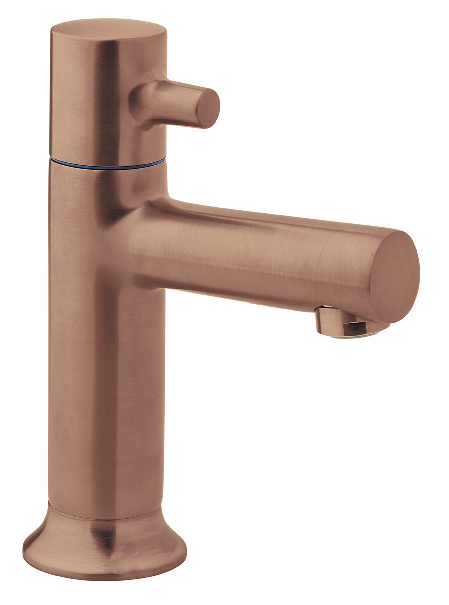 Pillar tap brushed copper