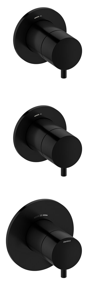 Outer pars bundle - Thermostat + 2 stop cocks matt black
