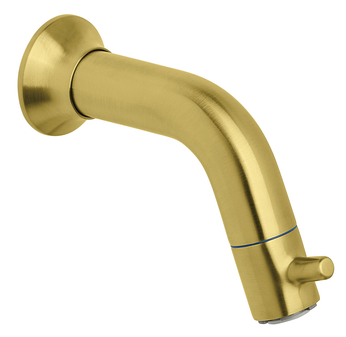 Pillar tap - wall mounted brushed brass