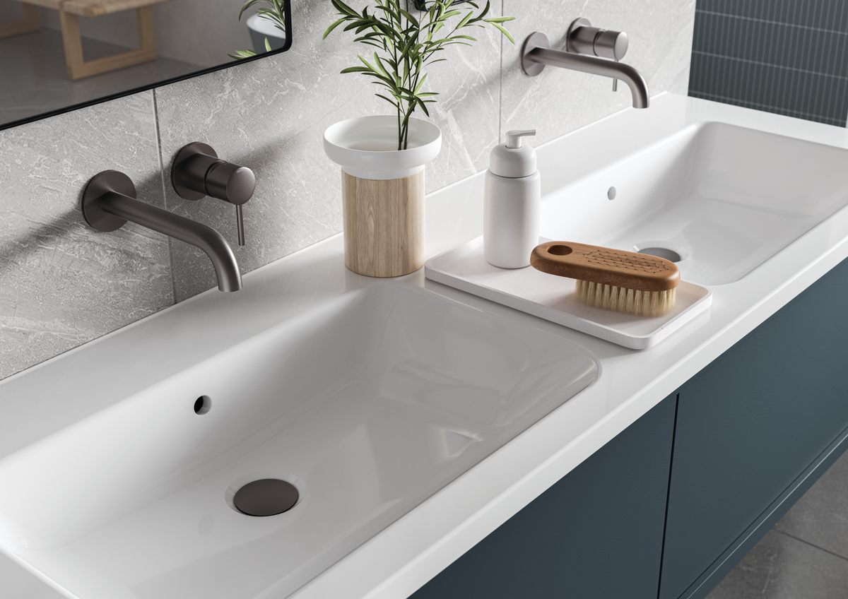 Osier Exposed kit for built in Basin Mixer Box (180 mm) graphite grey