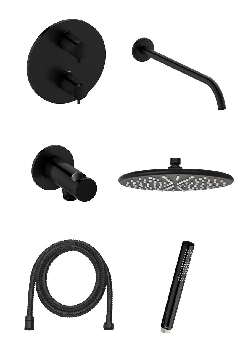Osier HS 1 - concealed shower system matt black
