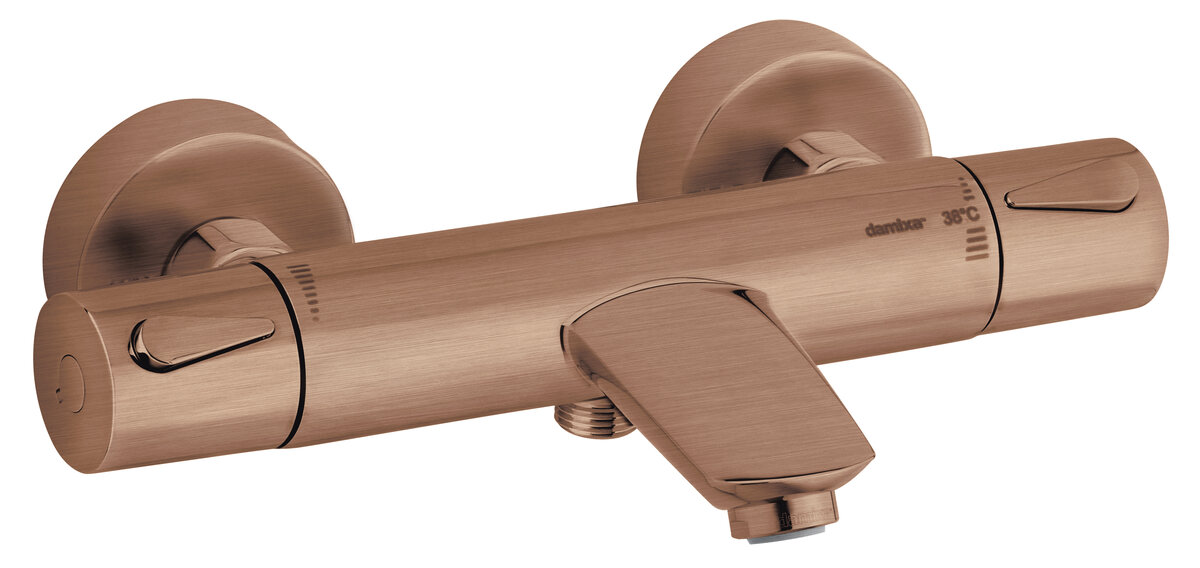 Thermostatic Bath/Shower Mixer brushed copper