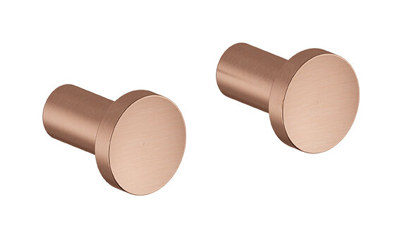 Towel hook (2 pcs) brushed copper