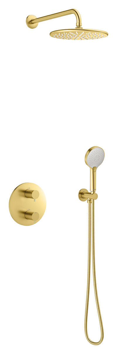 Silhouet HS 1 - Système de douche thermostatique intégré laiton mat