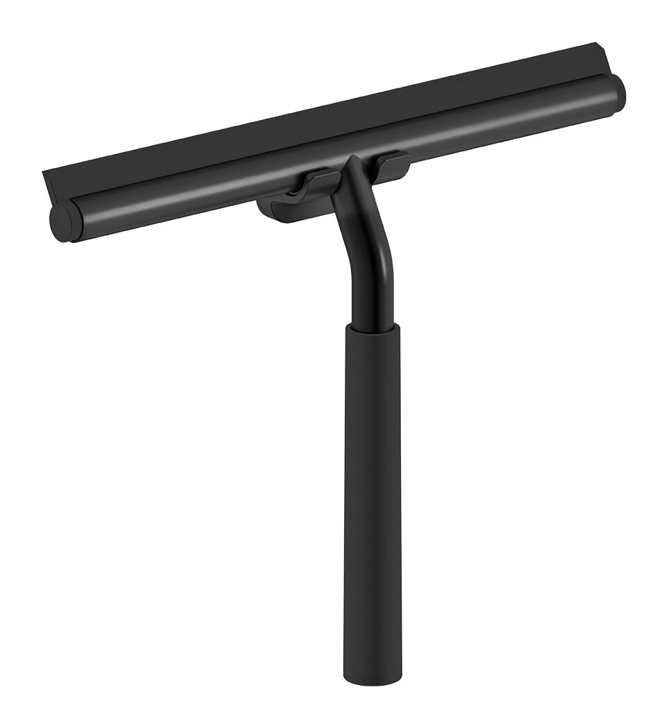 Shower squeegee with holder matt black