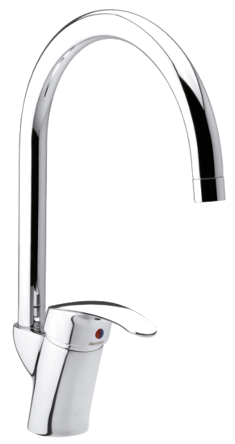 Danish designed Damixa Space kitchen mixer in chrome