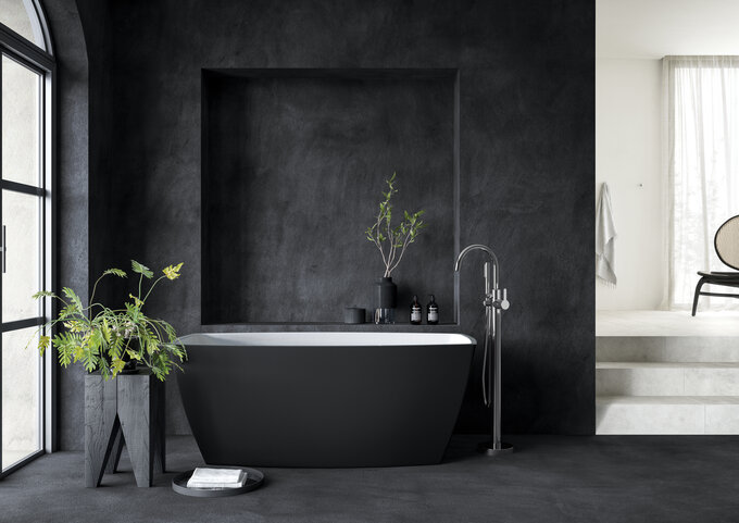 Freestanding bath mixer
