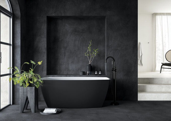 Freestanding bath mixer